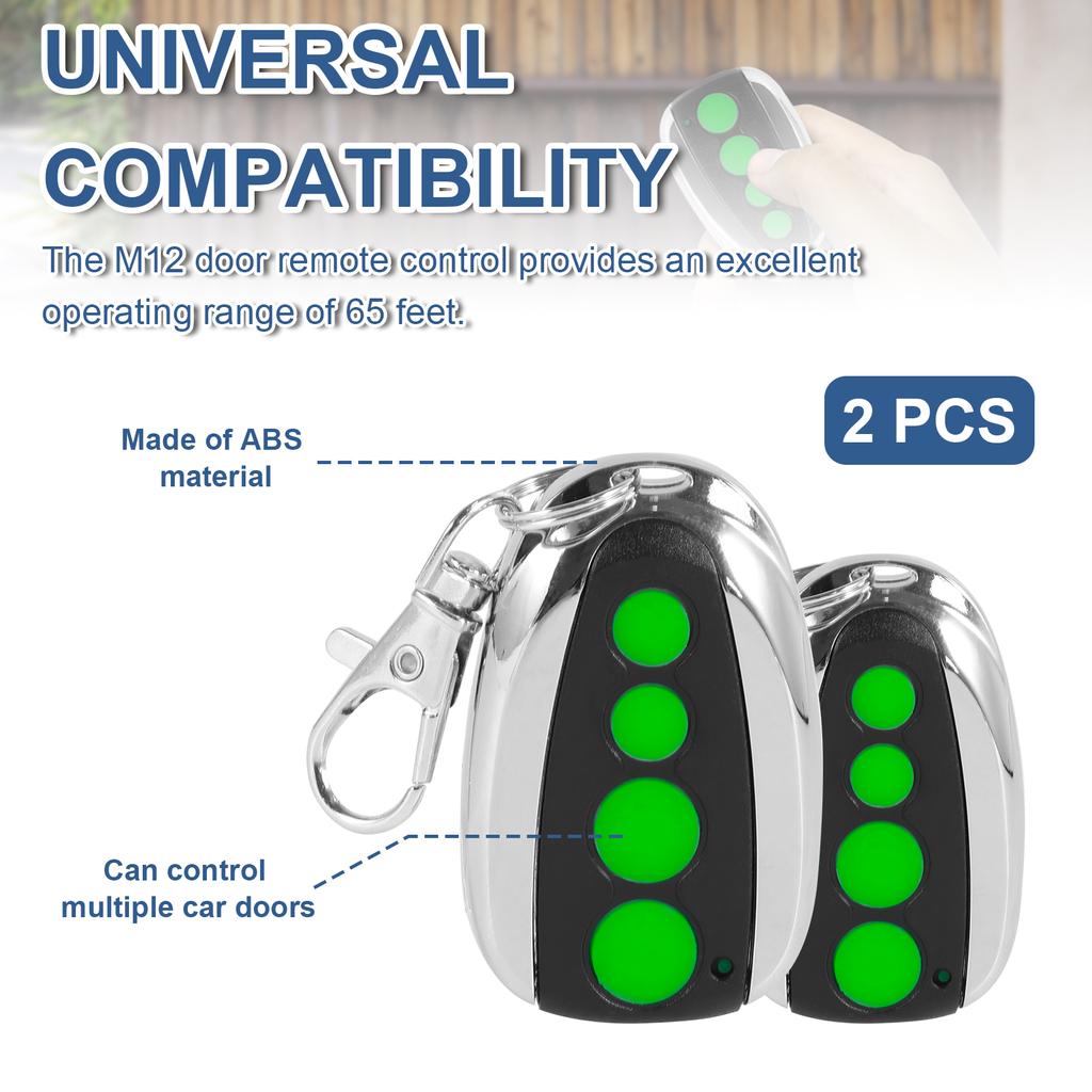 M12 Remote Control 4-Button for Automatic Swing Sliding Gate Opener Wireless Transmitter Key Fobs Security Gate Controller