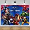 Marvel Avengers Backdrop Banner Superhero Team Classic Movie Theme Kids Boys Birthday Party Decor Photography Background Supplie