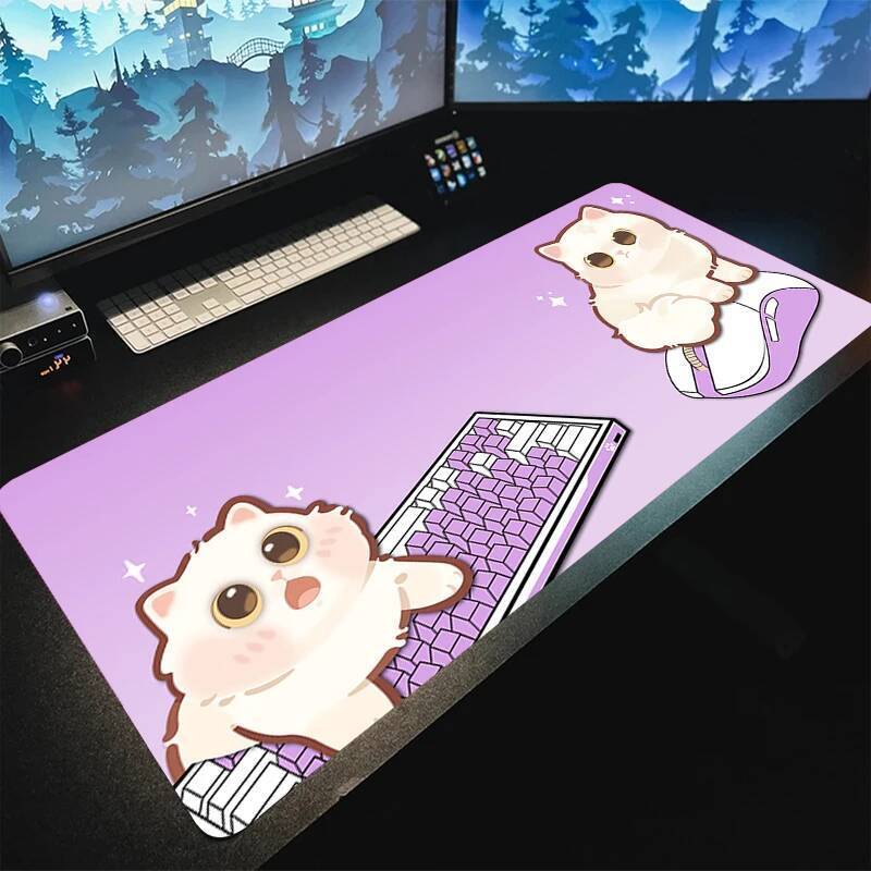 Large Mousepad Locking Edge Gamer Mousepads Keyboard Mat xcm Desk Rug Cute Cat Pc HD Desk Mats Company Mouse Pad For Gift