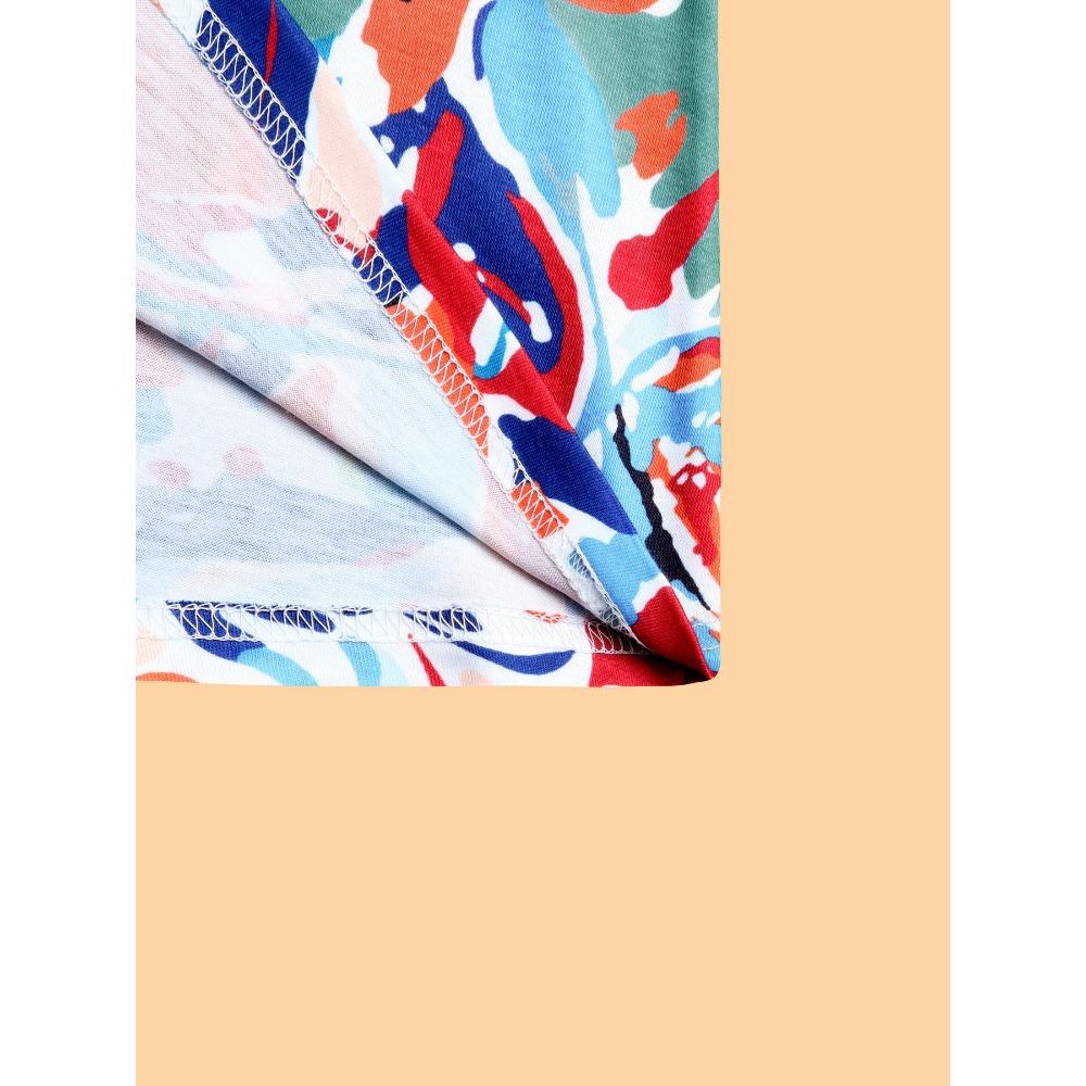 Ladies Long Dresses Women's Dresses New Fashion Printing Round Neck Sleeveless Dress XL-4XL Tops