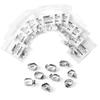 AZDENT 5Packs Dental Orthodontic Bands with Buccal Tube Triple Tubes for 1st Molar Teeth Roth.022 U3/L2 Size 35#-40#+ 4pcs/Pack