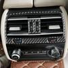 Carbon Fiber Car Accessories Rear Air Vent Interior Trim Cover Soft Sticker For BMW 7 Series F01 730li 740li 750li 2009-2014