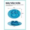 Baby Plate Bowl Mini Silicone Placemat For Baby Toddlers And Kids Portable Plate Baby Non-slip Baby Plate With Suction Cup