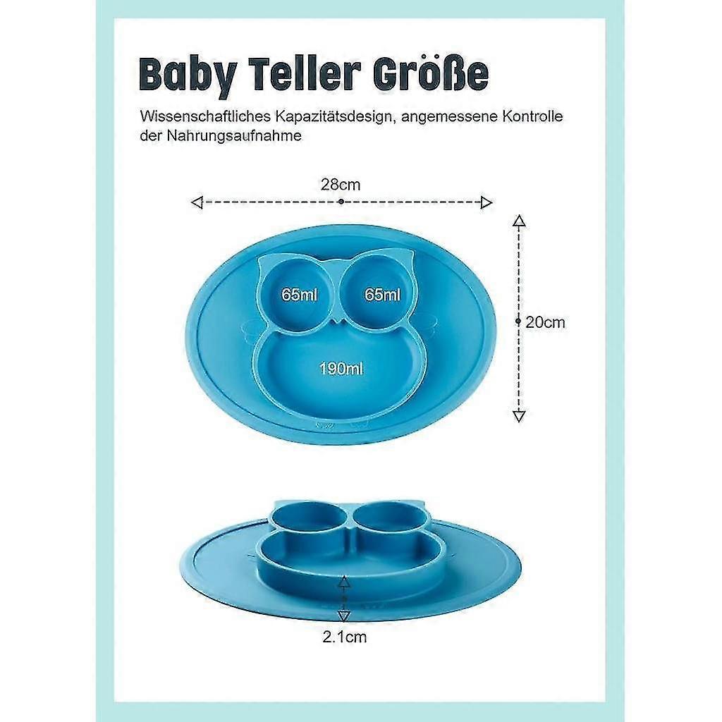 Baby Plate Bowl Mini Silicone Placemat For Baby Toddlers And Kids Portable Plate Baby Non-slip Baby Plate With Suction Cup