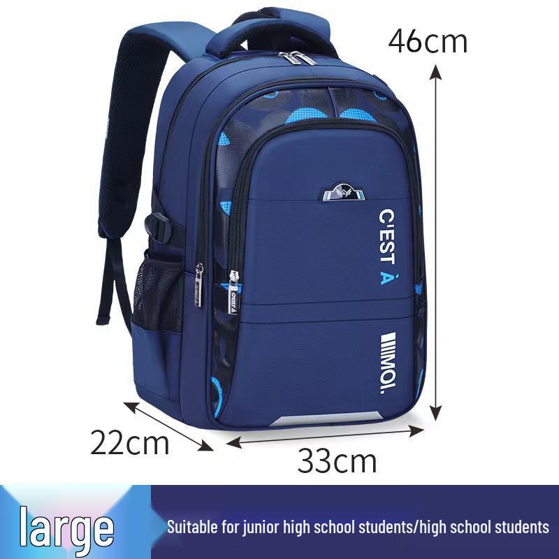 Skolväska med stor kapacitet för pojkar, årskurs 3-6, Första klass till högstadiet, Ny 2025-utgåva