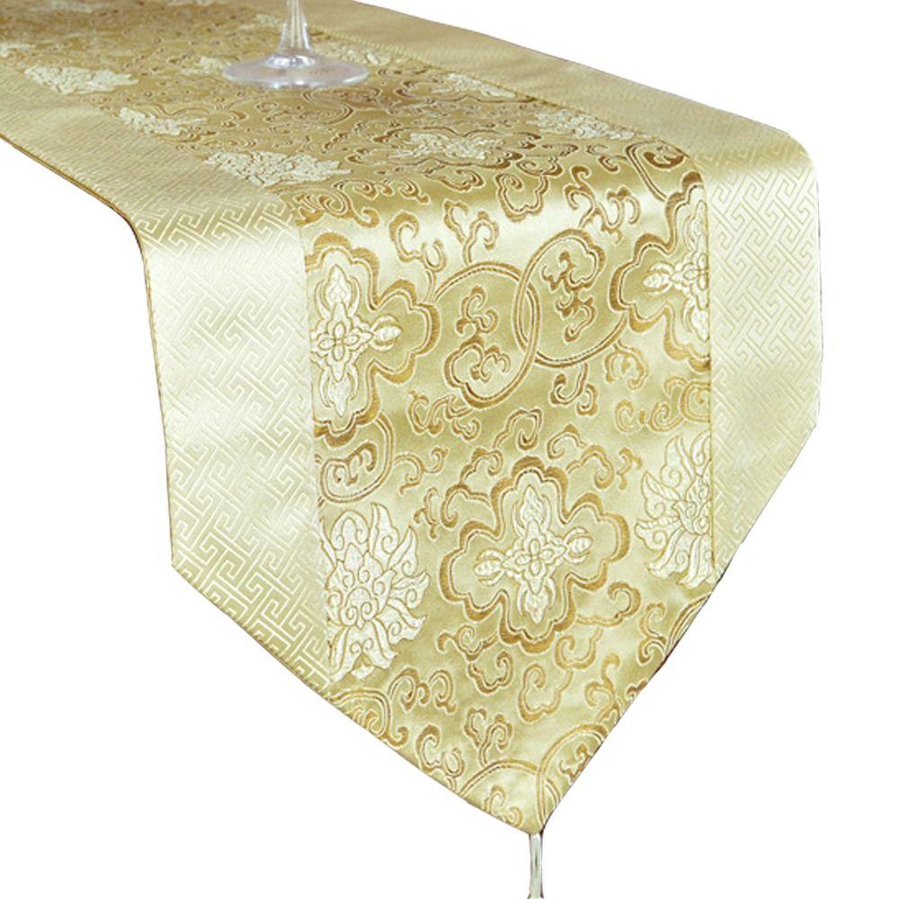 Long Satin Embroidery Wedding Chinese Style Table Cover Table Runner Table Decoration TableCloth