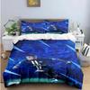 Set Biancheria da Letto Digitale alla Moda Calcio M-Mbappe Copripiumino Piumone Letto Giovani Bambini Ragazza Ragazzi Regalo di Compleanno