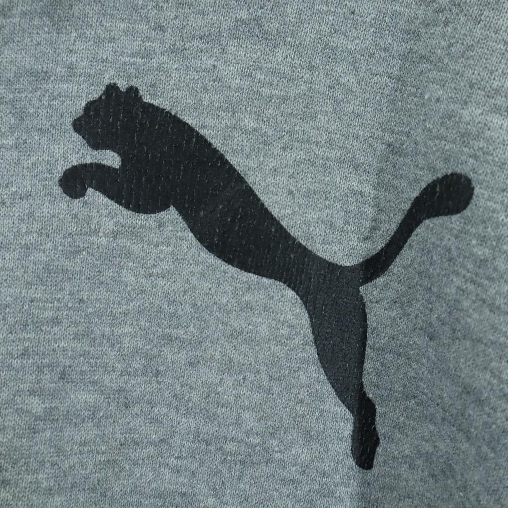 Puma One Point Long Sleeve Zip Hoodie O Gray Men's Used