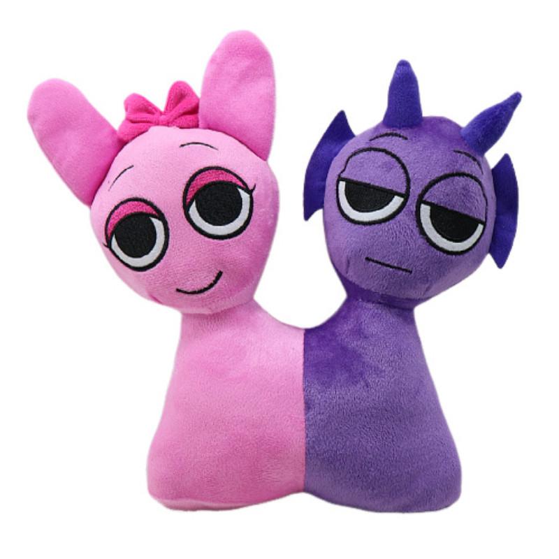 Siamesed Incredibox Sprunki Plush Toy Cartoon Stuffed Doll Game Gift Decoration