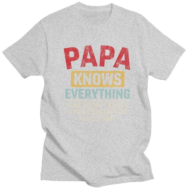 Individuelle Papa Weiß Alles T-Shirts Herren 100% Baumwolle T-Shirts Oberteile Papa Väter Geschenk T-Shirts T-Shirt Kleidung