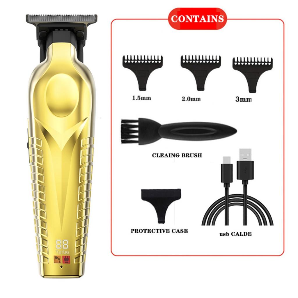 Electric Clipper, Men's, Carving Specific, Electric Pusher, Charging Model, Digital Display, Hair Salon, Professional, Electric, Hair Clipper
