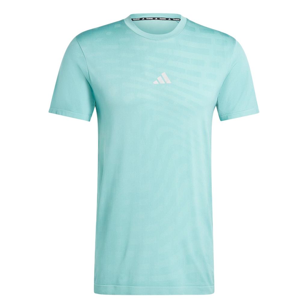 Adidas Gym+ Training Seamless T-Shirt Quick-Drying Short Sleeve Round Neck T-Shirt Men Tops Light-Mint IW5889