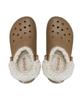Crocs Classic Fleece Lined Clogs (Fleece Strap) - Sepia / 211396-2Ey