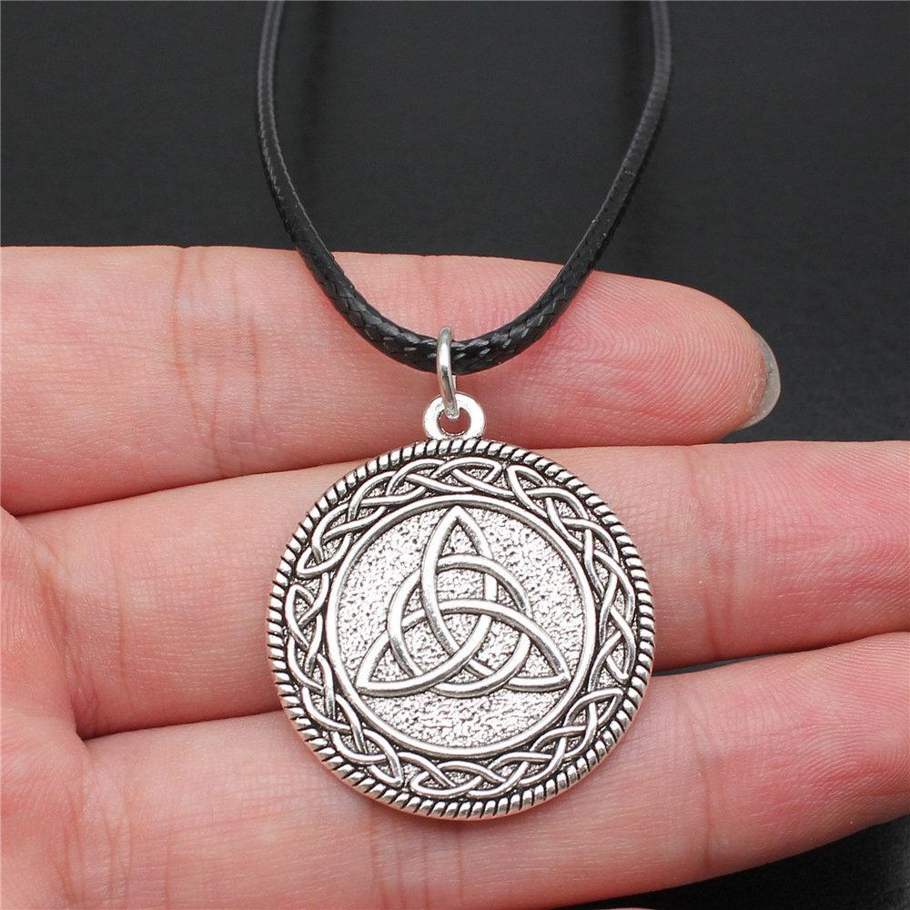 Hexagram Celtic Knot Mystical Amulet Pendant Antique Bronze Metal Couple Choker Necklace Hot Sale