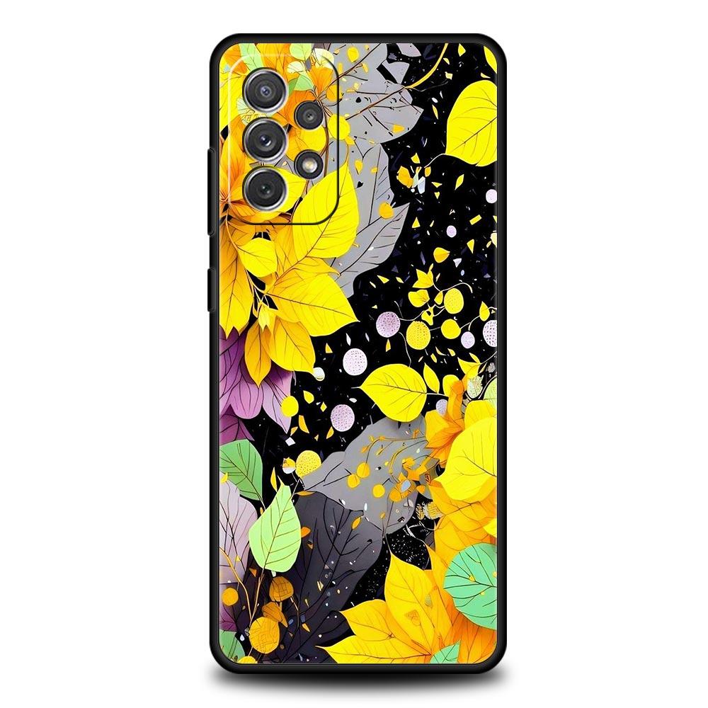 

Abstract Plants Flower Phone Case for Samsung Galaxy A55 A35 A17 A07 A15 A13 A25 A51 A71 A72 A73 A32 A52 A52S A41 Soft TPU Shell samsung a72