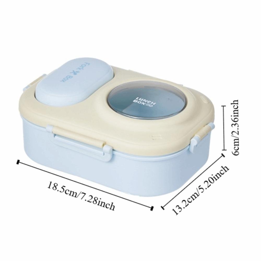 Cute Sealed Lunch Box with fork spoon Fresh Keeping Leak-proof 3 grids Lunch Box Bow Sweet Picnic Box Outdoor Activities