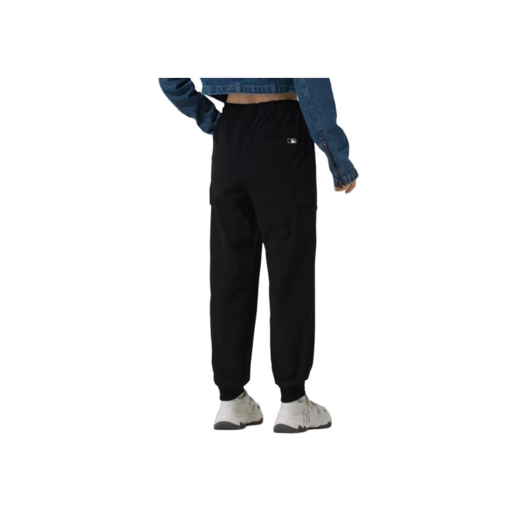 New MLB Knitted Sweatpants Men's Black 3AWPB0153-50BKS