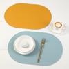 Solid Color Leather Placemat Heat High Temperature Resistance Household Dining Table Insulation Pad Waterproof Anti Slip Mat