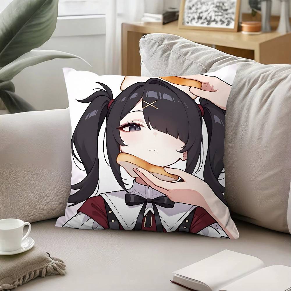 H-Needy Streamer OverloadS Pillow Case Cushion Cover Soft Cute Throw Pillow Case For Car Sofa Pillowcase Polyester With Zipper