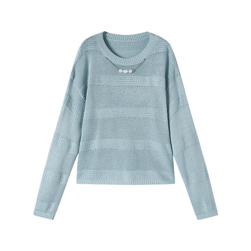 

Women s Round Neck Long Sleeve Knit Sweater L