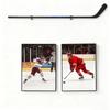 Pack of 2 Hockey Stick Mounts with Protective Cushions Acrylic Construction Adjustable Designs Easy Installation Setups