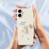 For iPhone 17 Case Sketch Leaves Pattern Printing Straight Edge TPU Phone Back Cover
