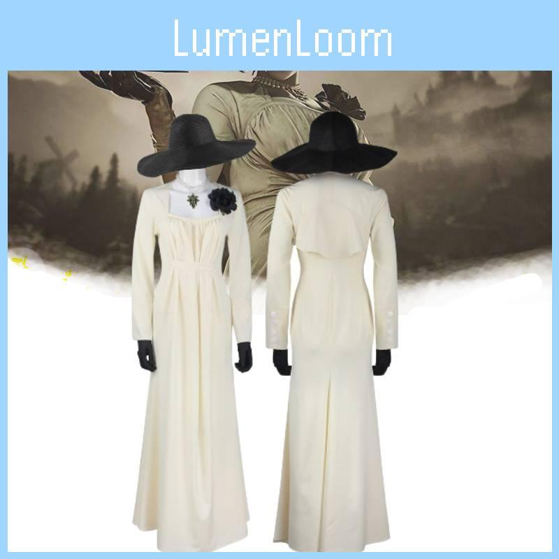 Halloween Cosplay Costume Biohazard 8 Village Vampire Lady Dimitrescu Dress Xs-xxxl