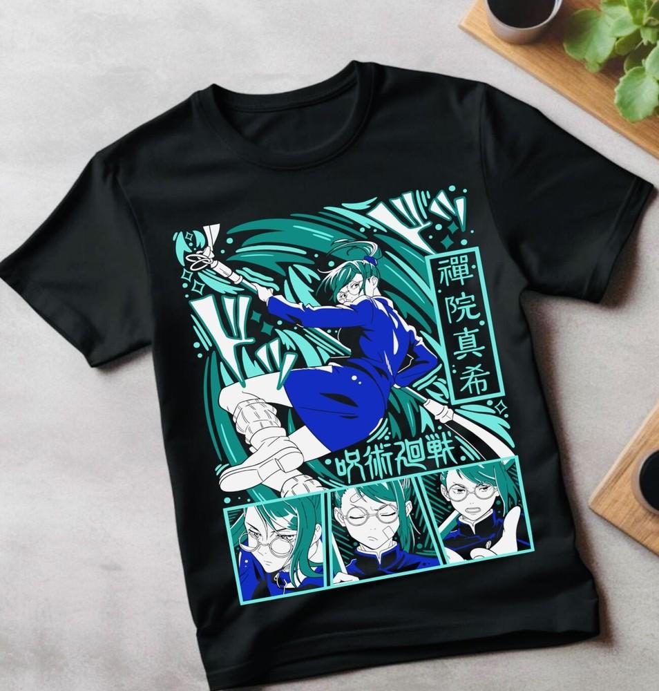 

Футболка Маки Зенин Магическая битва Аниме ужасов Манга Каваи Подарочная футболка Все размеры 4XL
