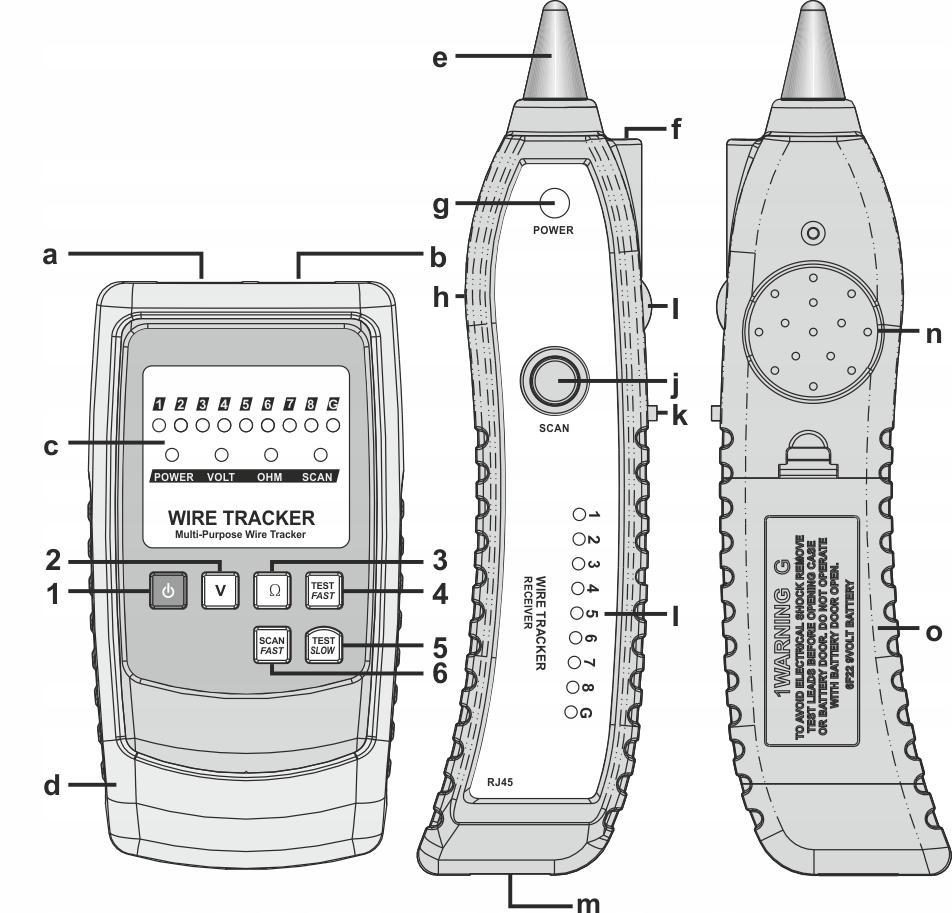 Wire Pair Locator Lan Cable Network Tester Gm62