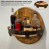Wooden Wall Mount Wine Bottle Holder Whiskey Bottle Rack Vintage Wall Shelves Wood Display Stand Shelf Home Bar Accessories