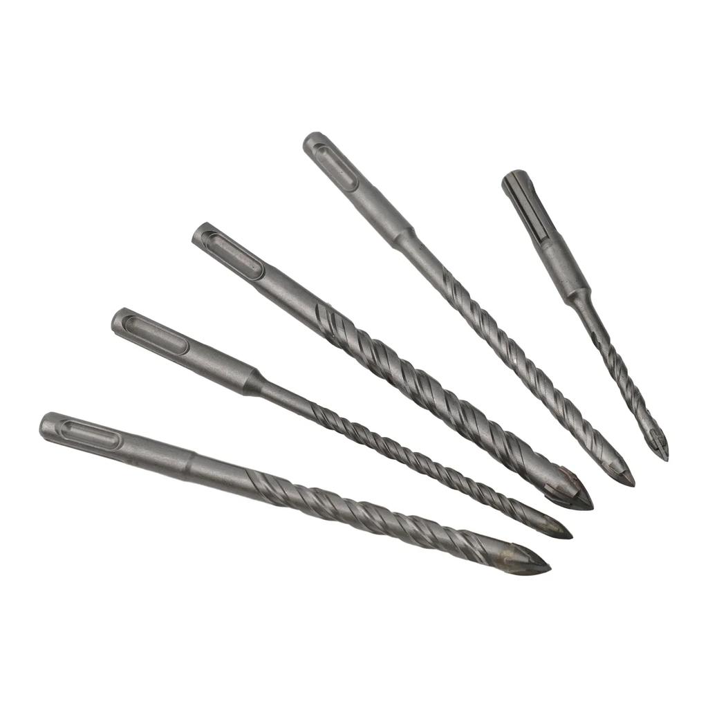 5pcs Tile Porcelain Drill Bit For SDS Carbide Drill Drilling For Ceramic Stone Carbide Drill Tile Porcelain Triangula Drill Bit