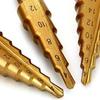 4-12/20/32mm HSS Steel Large Step Cone Titanium Coated Metal Drill Bit Cut Tool Set Hole Cutter (1Pcs Gold)