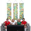 3PCS Soccer 2026 Hanging Porch Banner Soccer Sports Party Decorations for Porch Door Sports Events Home Decorations