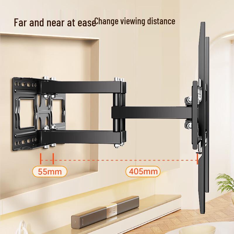 Beishi 32-75 Inch Rotatable Retractable TV Wall Mount