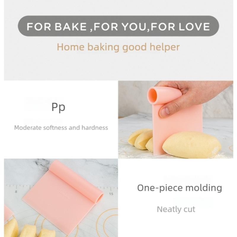 Assorted Color Plastic Pastry Scrapers Safe Edges Dishwasher Safe Colorful Kitchens Dough Tool For Home Cooking