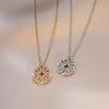 Expandable Luxury Diamond Flower Necklace: Versatile Women's Clavicle Chain In Titanium Steel