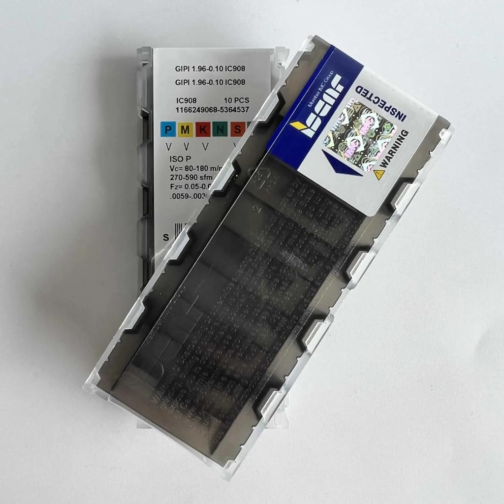 ISCAR / GIPI1.96-0.10 IC908 /Industrial Indexable Carbide Inserts 10 PCS