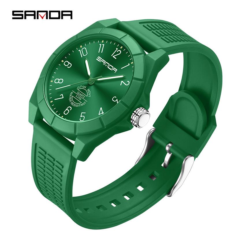 Sanda Quartz Exam Watch: Silent, Luminous, Versatile, Waterproof Student Watch