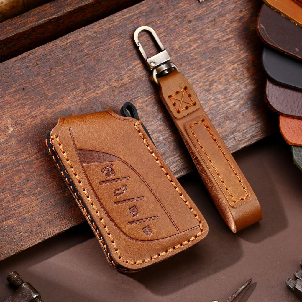 Handmade Genuine Leather Car Key Cover for Lexus