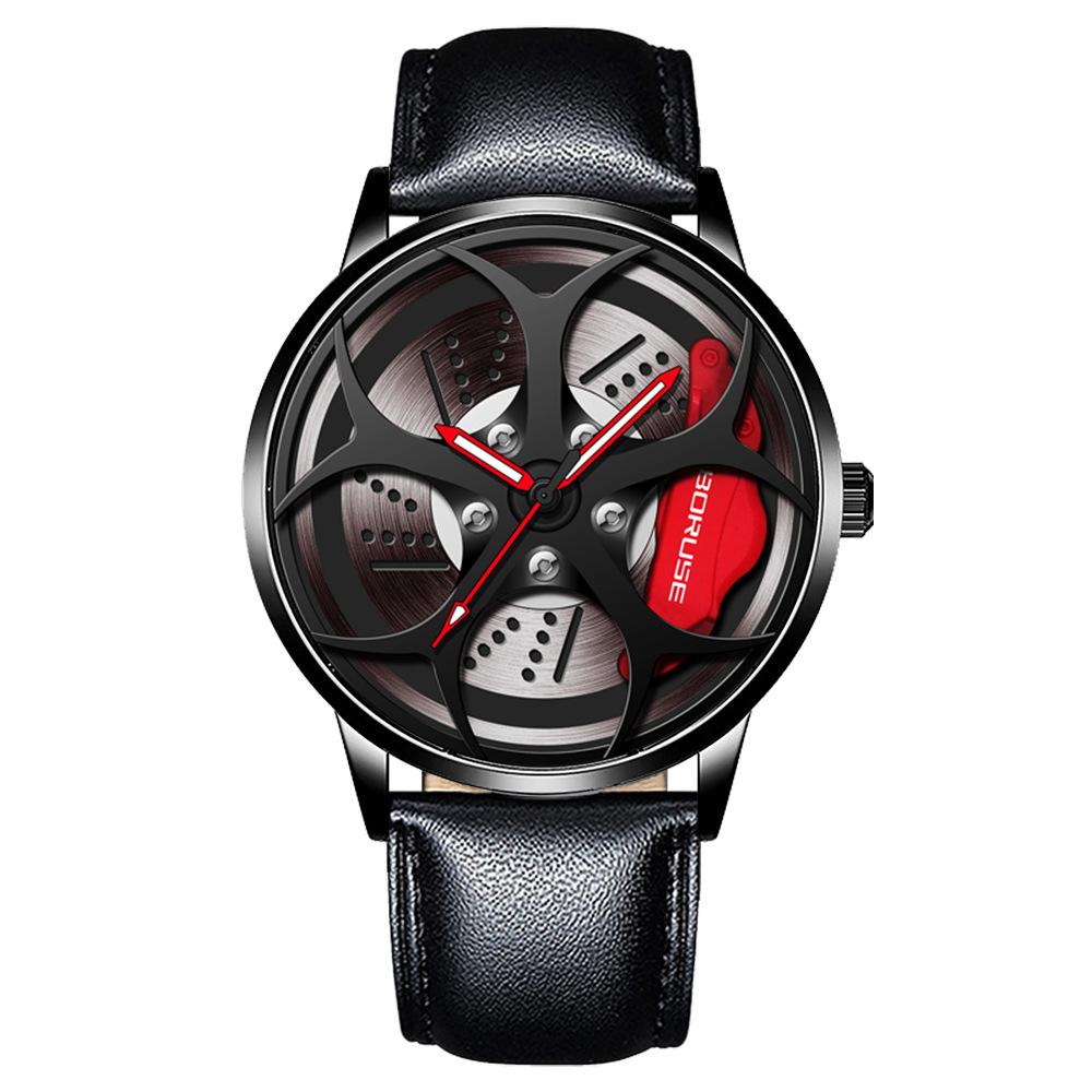 Boruse Trend Wheel Watch Waterproof Luminous Quartz Watch Men