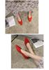 Solid Color Pointed Toe Women's Slip-On Flats - Breathable, Low Heel, Casual Knit Design