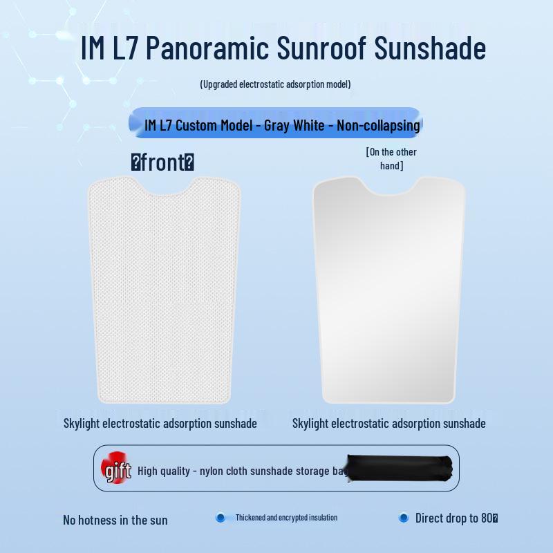 ZEEKR L7 Sunroof Sunshade: 2022-23 Static Heat Insulation & Privacy Shield for Camping