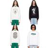 Casablanca Print Crew Neck Sweatshirt Couples Regular Fit Casual Top