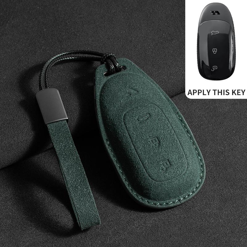 Car Smart Remote Key Case Cover Fob For LEADING IDEAL Lixiang L6 L7 L8 L9 ONE Li Auto Key Case Shell Suede Keychian Accessories
