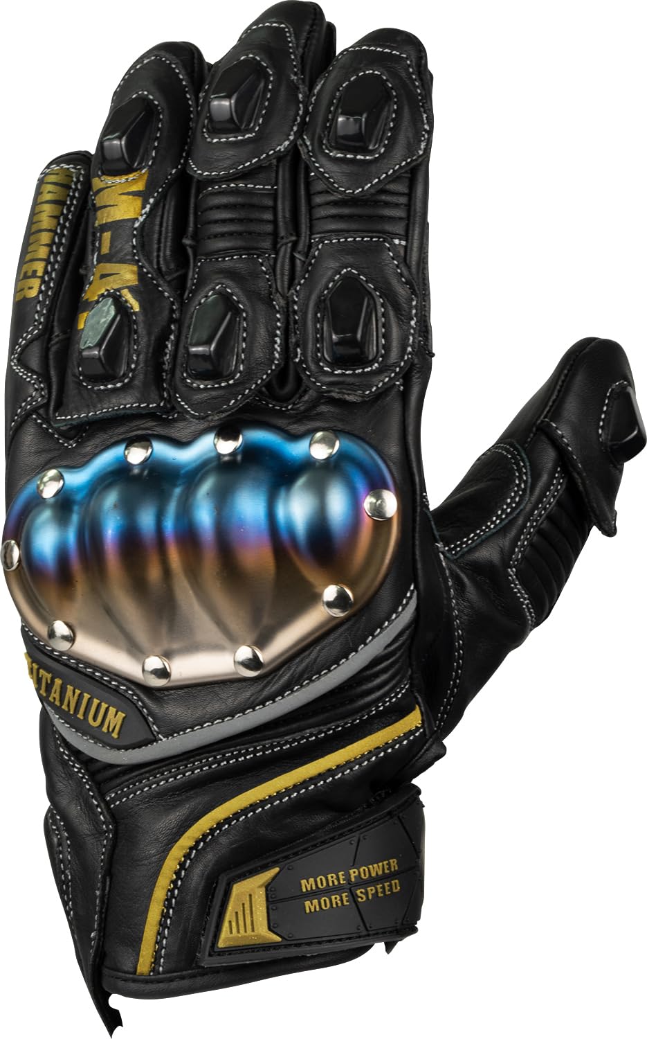 

Титановые кожаные перчатки L [Yellow Corn] YG-192 BK/GO