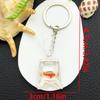 Resin Ocean Blue Yellow Black Small Fish Keychain – Creative Backpack and Car Key Ornament