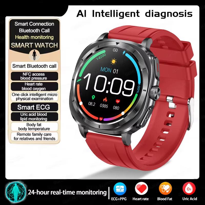 2025 NOVO Relógio 7 Medição Precisa Gordura Sanguínea Pressão Arterial Análise Corporal Relógio Inteligente ECG+PPG Relógio Smartwatches