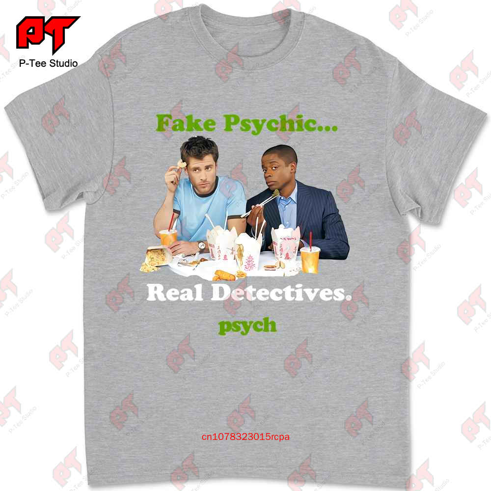 Psych Take Out Gus Shawn White Tshirt 3D47