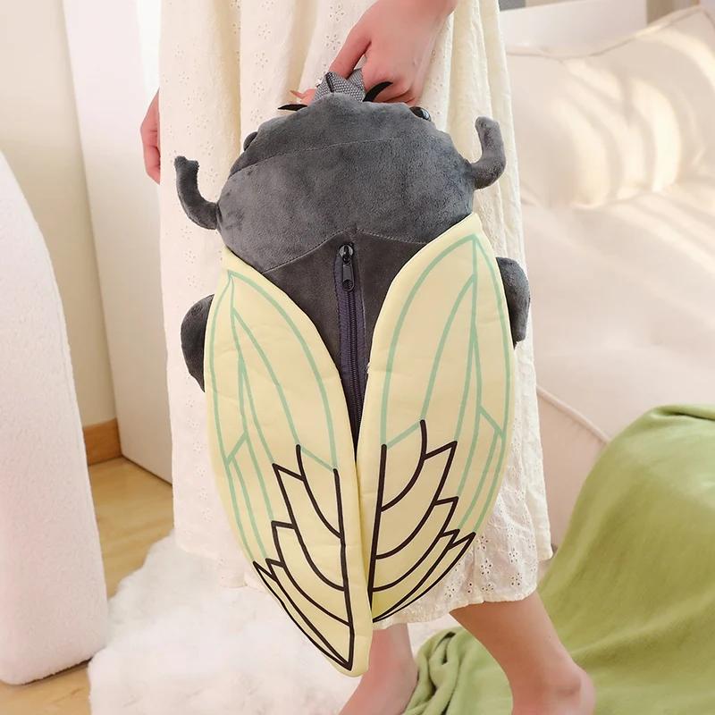 

Non-Toxic Myrytanda Summer Cicada Plush Backpacks Kawaii Soft Bags Cute School Bags Children Birthday Gifts