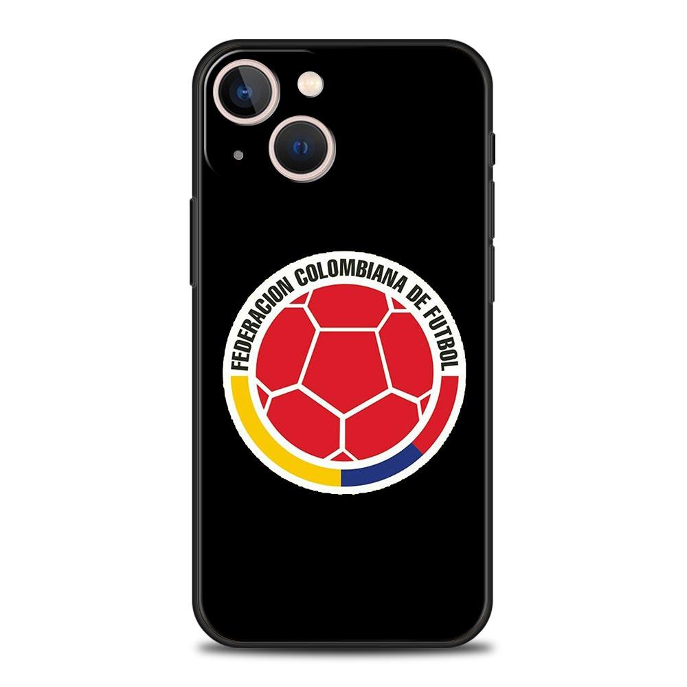 Colombia Flag Phone Case For iPhone Apple 15 14 13 12 11 Pro Max Mini 7 8 Plus XR XS X SE 2020 Black Silicone Cover Coque Funda iPhone 15 Plus